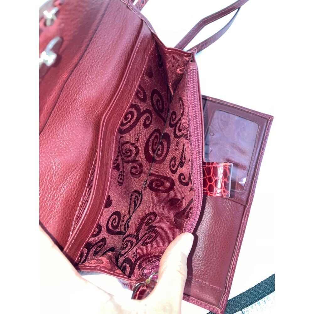 BRIGHTON SMALL PEBBLED LEATHER EMBOSSED ANIMAL CROSSBODY BAG - Picture 12 of 16
